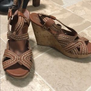 Brown wedges from banana republic